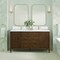 James Martin Vanities 60'' Double Vanity, Mid Century Walnut w/ Single Hole 3 CM White Zeus Quartz Top & Backsplash 485-V60D-WLT-1WZ - alternate 6
